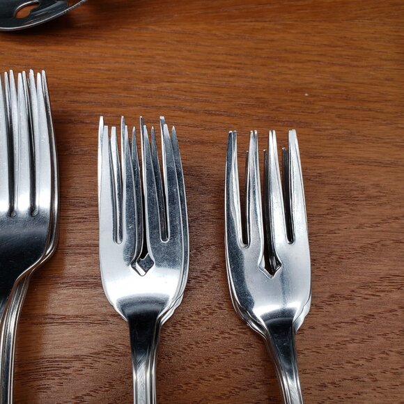 Oneida 1881 Rogers Summer Mist / Autumn Glow Lot of 39 Stainless Flatware Piece - Picture 4 of 16